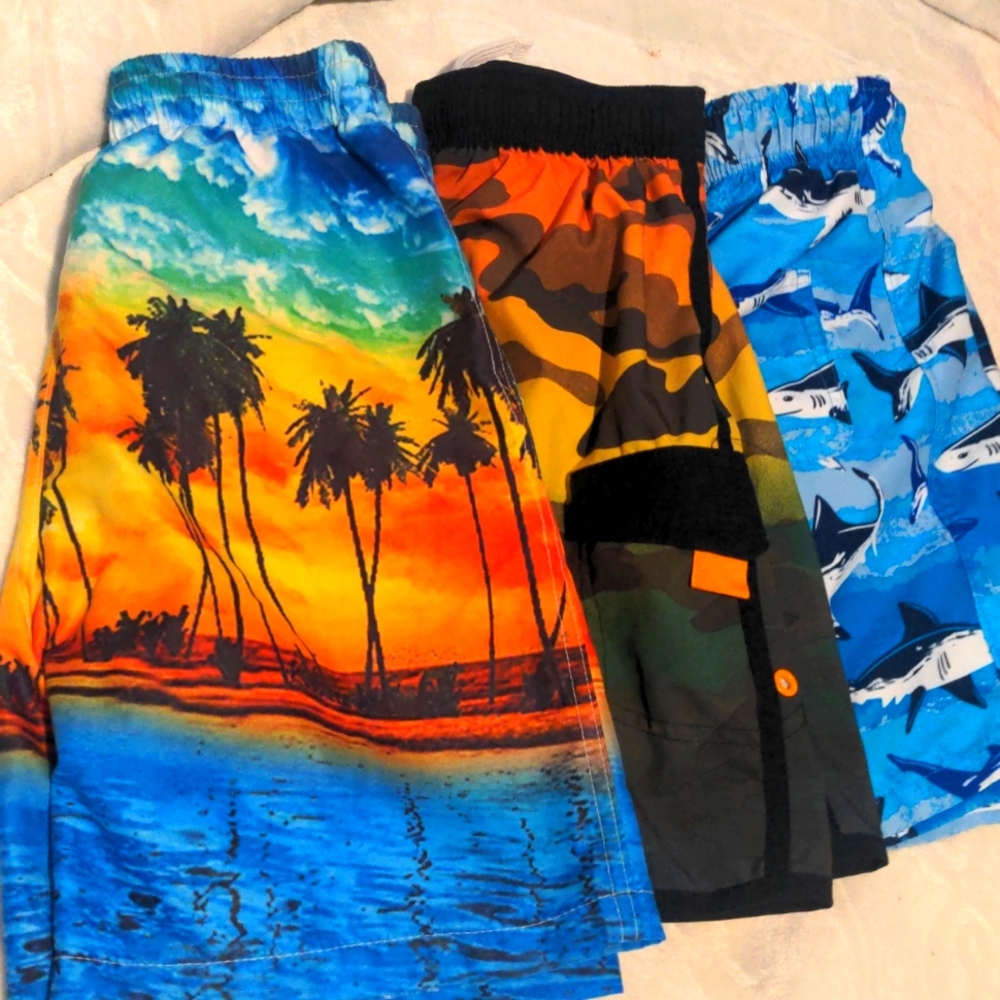 Swimming shorts, Size 8 boys, Wonder Nation, multi colored